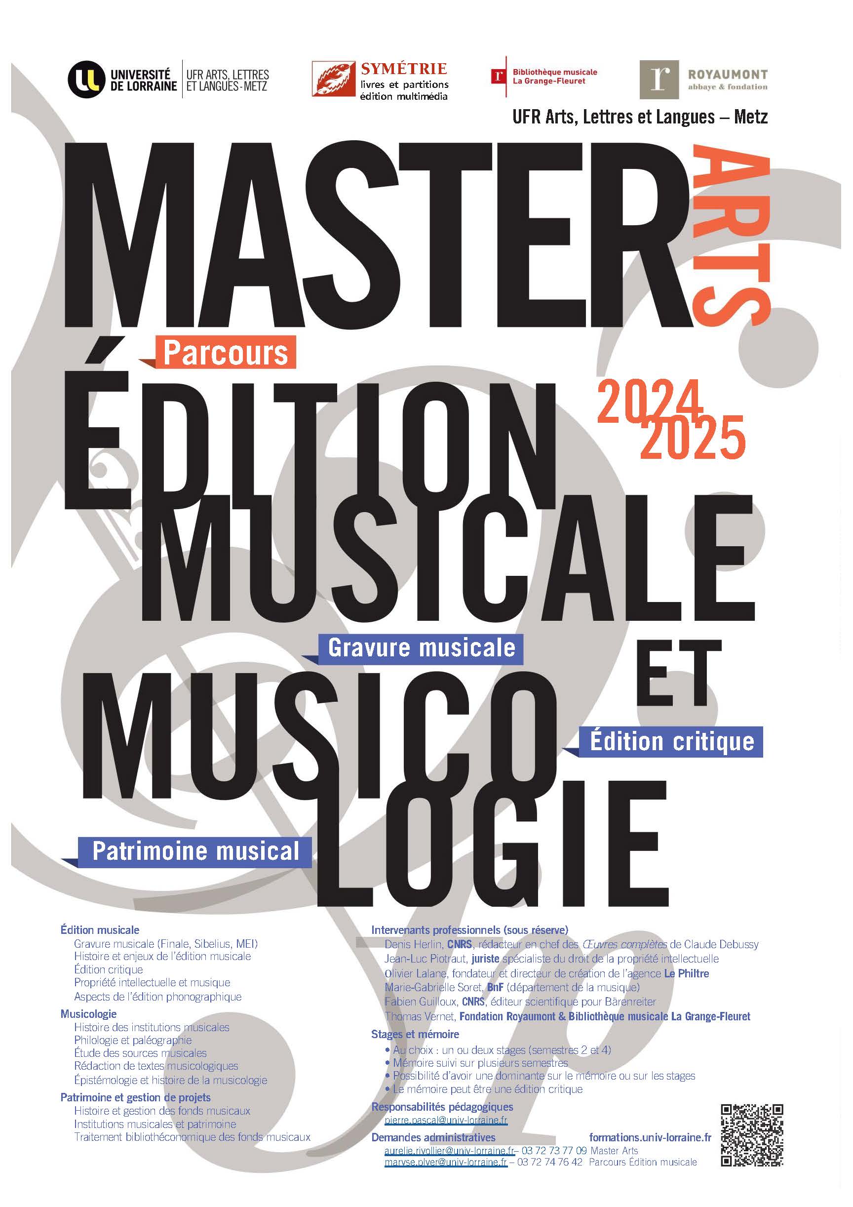 Affiche Master 2024-2025